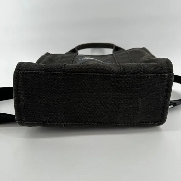 Marc Jacobs The Tote Bag Black Mini Small Canvas Tote M0016493 001 Handbag Purse - Picture 6 of 7